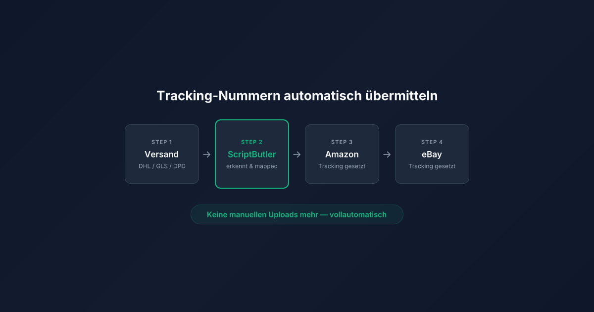Tracking-Nummern automatisch an Marktplätze übermitteln: So geht es ohne Entwickler