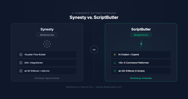 Synesty vs. ScriptButler: Welches Tool passt zu deinem E-Commerce?